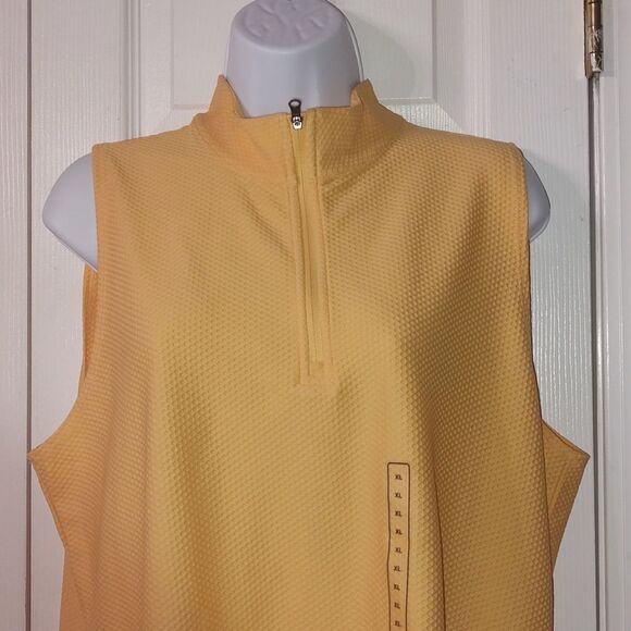 CALIA Women's Golf Honeycomb Mesh 1/2 Zip Sleeveless Polo  Sz XL NWT - Picture 3 of 9